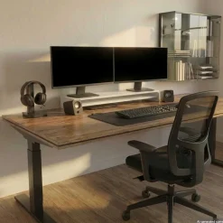 vidaXL Monitorstandaard 100x24x13 cm bewerkt hout wit