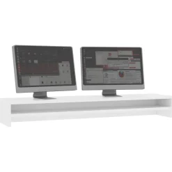 vidaXL Monitorstandaard 100x24x13 cm bewerkt hout wit