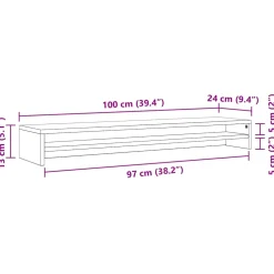 vidaXL Monitorstandaard 100x24x13 cm bewerkt hout grijs sonoma eiken