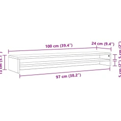 vidaXL Monitorstandaard 100x24x13 cm bewerkt hout betongrijs