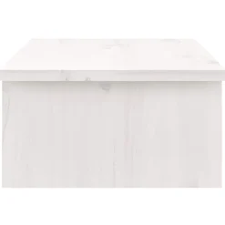 vidaXL Monitorstandaard 50x27x15 cm massief grenenhout wit