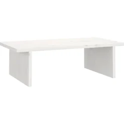 vidaXL Monitorstandaard 50x27x15 cm massief grenenhout wit