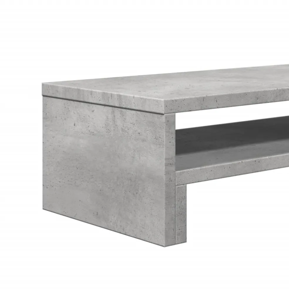 vidaXL Monitorstandaard 54x22x15 cm bewerkt hout betongrijs