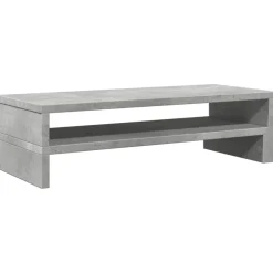 vidaXL Monitorstandaard 54x22x15 cm bewerkt hout betongrijs