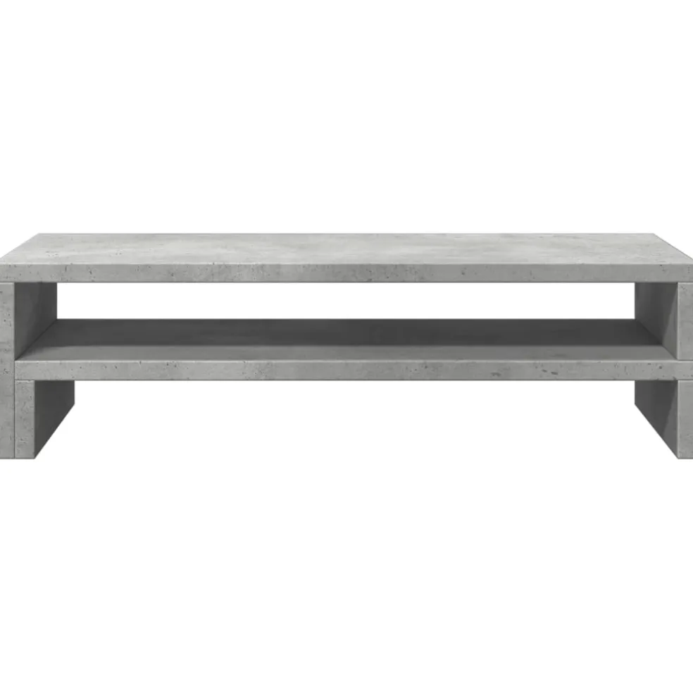 vidaXL Monitorstandaard 54x22x15 cm bewerkt hout betongrijs