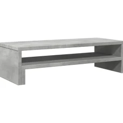 vidaXL Monitorstandaard 54x22x15 cm bewerkt hout betongrijs