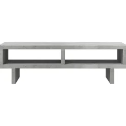 vidaXL Monitorstandaard 50x27x15 cm bewerkt hout betongrijs
