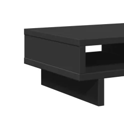 vidaXL Monitorstandaard 50x27x15 cm bewerkt hout zwart
