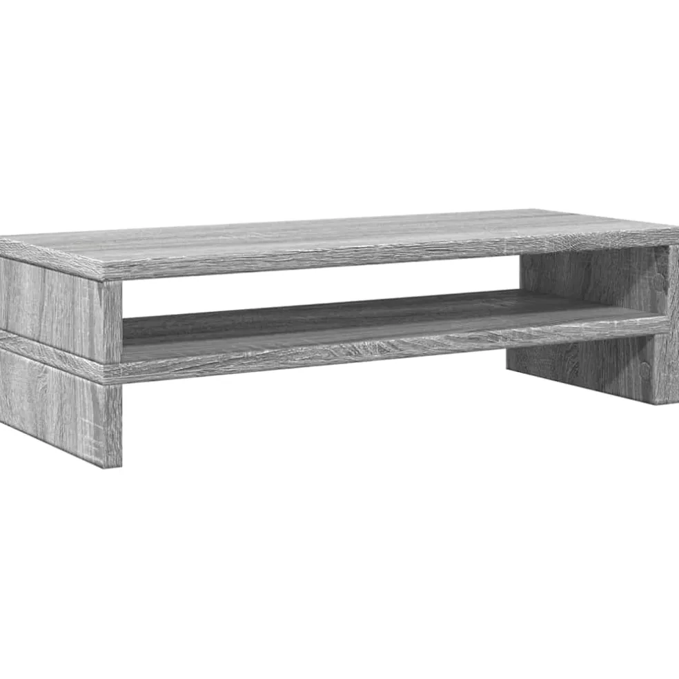 vidaXL Monitorstandaard 54x22x15 cm bewerkt hout grijs sonoma eiken