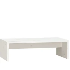 vidaXL Monitorstandaard 50x27x15 cm massief grenenhout wit