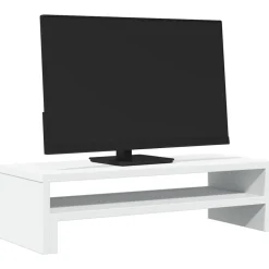 vidaXL Monitorstandaard 54x22x15 cm bewerkt hout wit