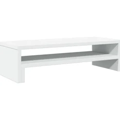 vidaXL Monitorstandaard 54x22x15 cm bewerkt hout wit