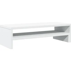 vidaXL Monitorstandaard 54x22x15 cm bewerkt hout wit