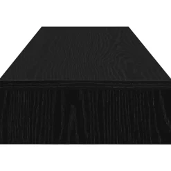 vidaXL Monitorstandaard Zwart Eiken 100x27x10 cm Bewerkt Hout