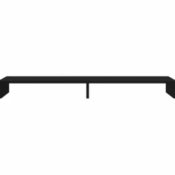 vidaXL Monitorstandaard Zwart Eiken 100x27x10 cm Bewerkt Hout
