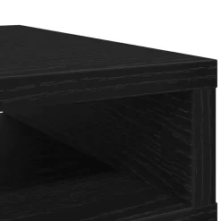 vidaXL Monitorstandaard Zwart Eiken 50x27x15 cm Bewerkt Hout