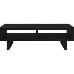 vidaXL Monitorstandaard Zwart Eiken 50x27x15 cm Bewerkt Hout