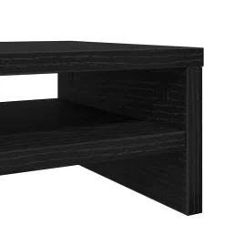 vidaXL Monitorstandaard Zwart Eiken 42x24x13 cm Bewerkt Hout
