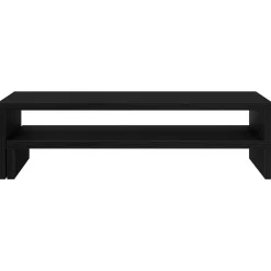 vidaXL Monitorstandaard Zwart Eiken 54x22x15 cm Bewerkt Hout
