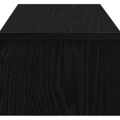 vidaXL Monitorstandaard Zwart Eiken 54x22x15 cm Bewerkt Hout