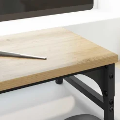 vidaXL Monitor Stand Artisanaal eiken 55 x 23 x 14 cm Bewerkt hout