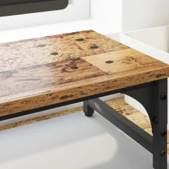 vidaXL Monitor Stand Oud hout 55 x 23 x 14 cm Bewerkt hout