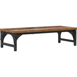 vidaXL Monitor Stand Oud hout 55 x 23 x 14 cm Bewerkt hout