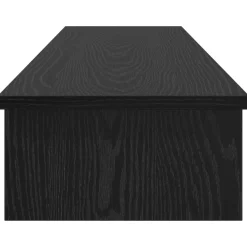 vidaXL Monitor Stand Zwart eiken 100 x 27 x 15 cm Bewerkt hout
