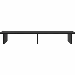 vidaXL Monitor Stand Zwart eiken 100 x 27 x 15 cm Bewerkt hout