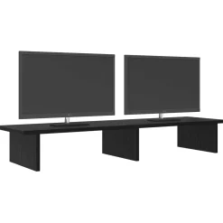 vidaXL Monitor Stand Zwart eiken 100 x 27 x 15 cm Bewerkt hout