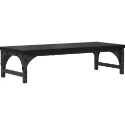 vidaXL Monitor Stand Zwart eiken 55 x 23 x 14 cm Bewerkt hout