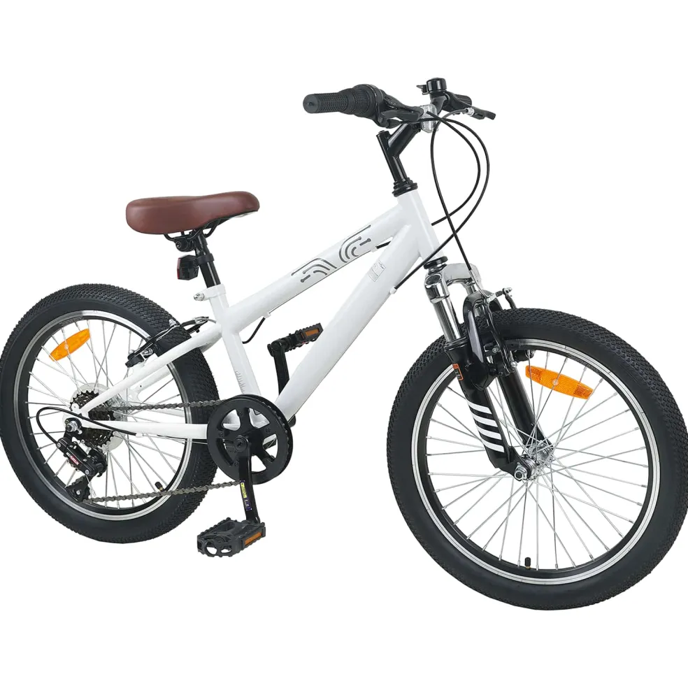 vidaXL Mountainbike 20 Inch 6-Snelheid voor 5-8 jaar oud Wit