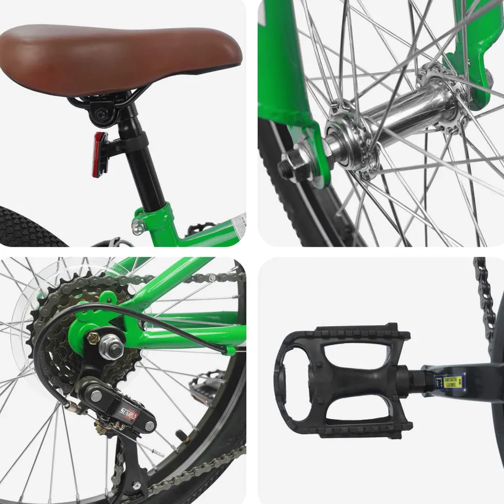 vidaXL Mountainbike 20 Inch 6-Snelheid voor 5-8 jaar oud Groen