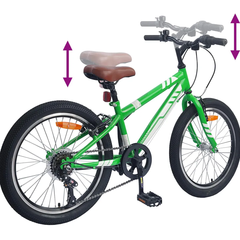 vidaXL Mountainbike 20 Inch 6-Snelheid voor 5-8 jaar oud Groen