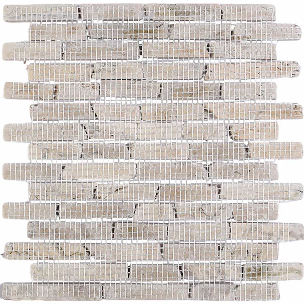 vidaXL Mozaïek Tegels Crèmekleurig 30 x 30 cm Marmer