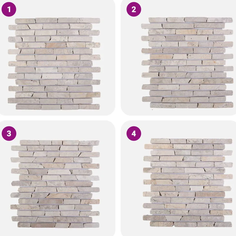 vidaXL Mozaïek Tegels Crèmekleurig 30 x 30 cm Marmer
