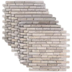 vidaXL Mozaïek Tegels Crèmekleurig 30 x 30 cm Marmer