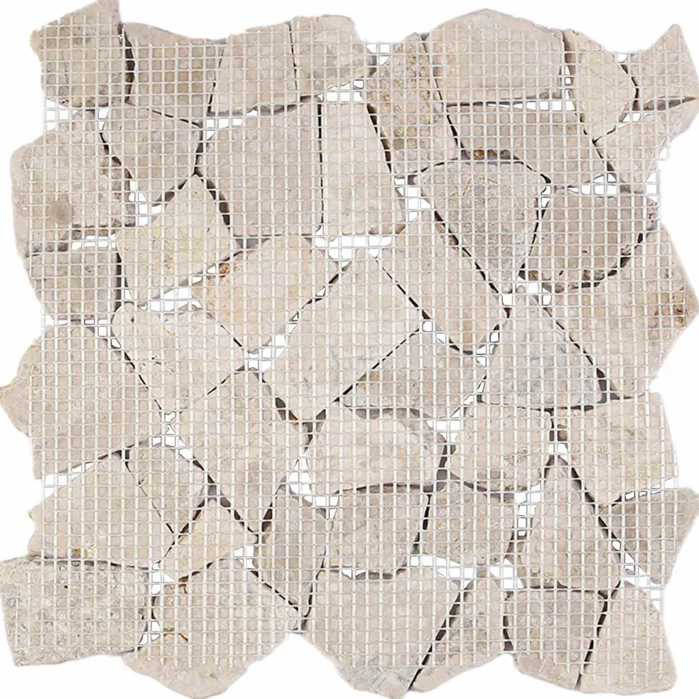 vidaXL Mozaïek Tegels Crèmekleurig 30 x 30 cm Marmer