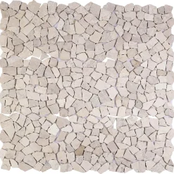 vidaXL Mozaïek Tegels Crèmekleurig 30 x 30 cm Marmer
