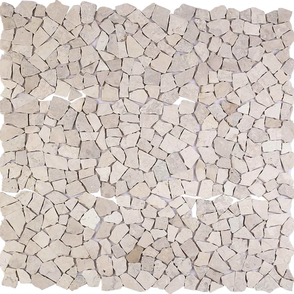 vidaXL Mozaïek Tegels Crèmekleurig 30 x 30 cm Marmer
