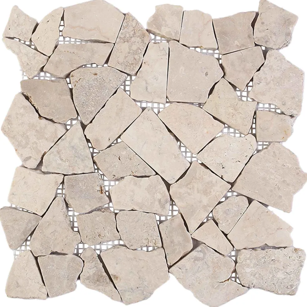 vidaXL Mozaïek Tegels Crèmekleurig 30 x 30 cm Marmer