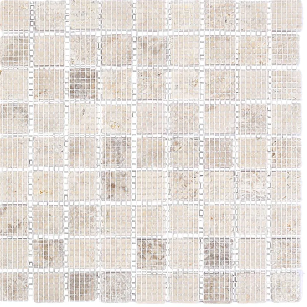 vidaXL Mozaïek Tegels Crèmekleurig 30 x 30 cm Marmer