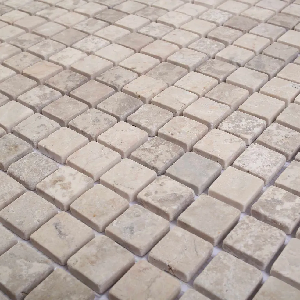 vidaXL Mozaïek Tegels Crèmekleurig 30 x 30 cm Marmer