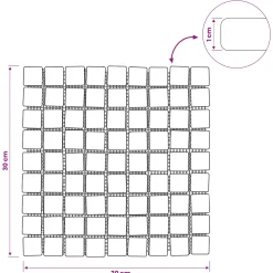 vidaXL Mozaïek Tegels Crèmekleurig 30 x 30 cm Marmer