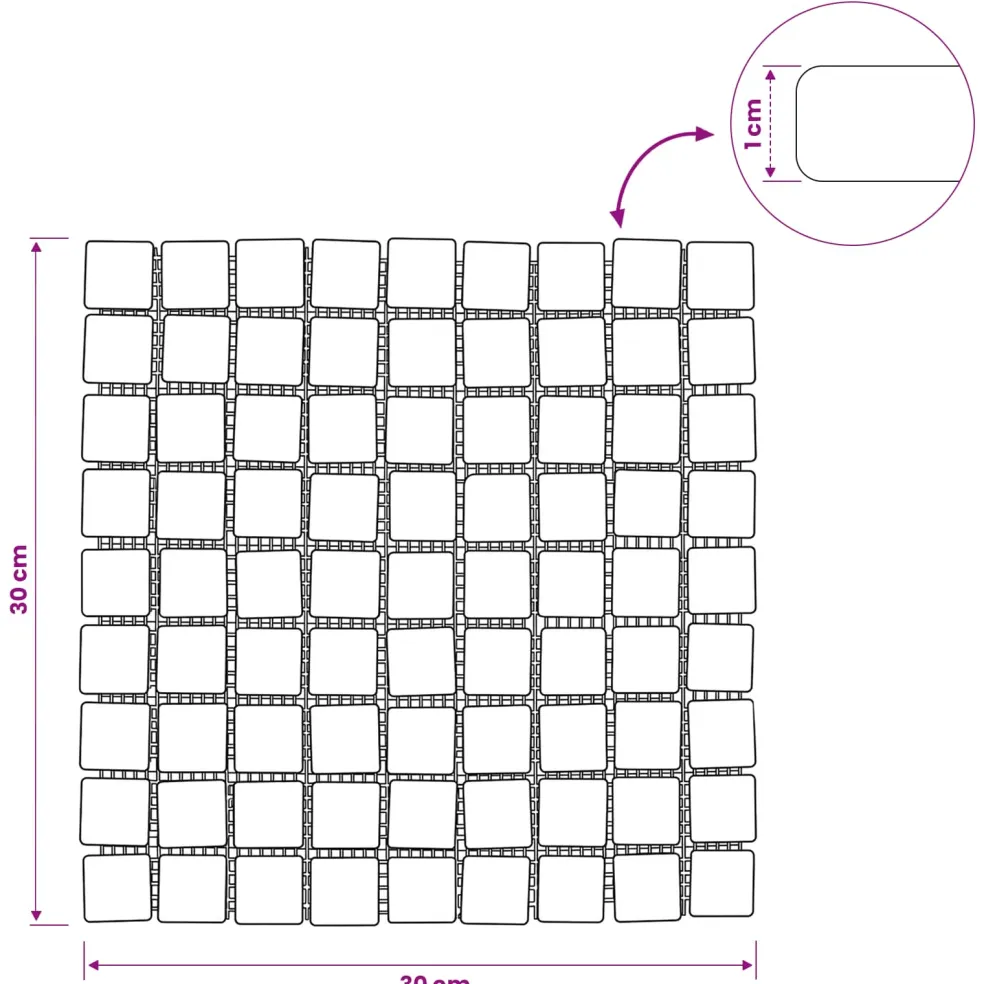 vidaXL Mozaïek Tegels Crèmekleurig 30 x 30 cm Marmer
