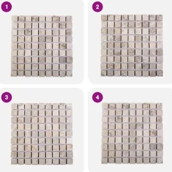 vidaXL Mozaïek Tegels Crèmekleurig 30 x 30 cm Marmer