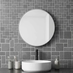 vidaXL Mozaïek Tegels Grijs 30 x 30 cm Marmer