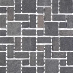 vidaXL Mozaïek Tegels Grijs 30 x 30 cm Marmer