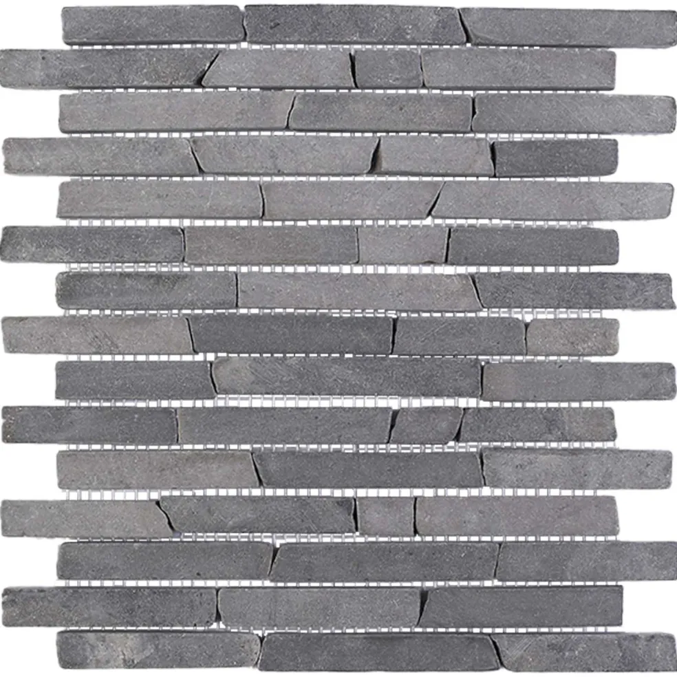 vidaXL Mozaïek Tegels Grijs 30 x 30 cm Marmer