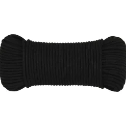 vidaXL Multifunctioneel gebruikstouw 5 mm 100 m Zwart Polyester